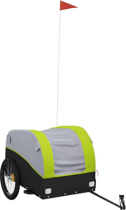vidaXL - Fietstrailer - 45 - kg - ijzer - zwart - en - groen