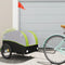vidaXL - Fietstrailer - 45 - kg - ijzer - zwart - en - groen