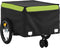 vidaXL - Fietstrailer - 45 - kg - ijzer - zwart - en - groen