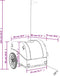 vidaXL - Fietstrailer - 45 - kg - ijzer - zwart - en - groen
