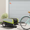 vidaXL - Fietstrailer - 45 - kg - ijzer - zwart - en - groen