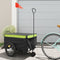 vidaXL - Fietstrailer - 45 - kg - ijzer - zwart - en - groen