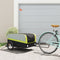 vidaXL - Fietstrailer - 45 - kg - ijzer - zwart - en - groen