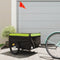 vidaXL - Fietstrailer - 45 - kg - ijzer - zwart - en - groen