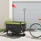 vidaXL - Fietstrailer - 45 - kg - ijzer - zwart - en - groen