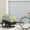 vidaXL - Fietstrailer - 45 - kg - ijzer - zwart - en - groen