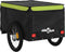 vidaXL - Fietstrailer - 45 - kg - ijzer - zwart - en - groen