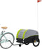 vidaXL - Fietstrailer - 45 - kg - ijzer - zwart - en - groen