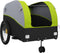 vidaXL - Fietstrailer - 45 - kg - ijzer - zwart - en - groen