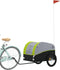 vidaXL - Fietstrailer - 45 - kg - ijzer - zwart - en - groen