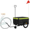 vidaXL - Fietstrailer - 45 - kg - ijzer - zwart - en - groen