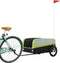 vidaXL - Fietstrailer - 45 - kg - ijzer - zwart - en - groen