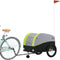 vidaXL - Fietstrailer - 45 - kg - ijzer - zwart - en - groen