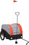 vidaXL - Fietstrailer - 45 - kg - ijzer - zwart - en - oranje