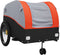 vidaXL - Fietstrailer - 45 - kg - ijzer - zwart - en - oranje