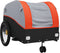 vidaXL - Fietstrailer - 45 - kg - ijzer - zwart - en - oranje