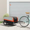 vidaXL - Fietstrailer - 45 - kg - ijzer - zwart - en - oranje