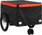 vidaXL - Fietstrailer - 45 - kg - ijzer - zwart - en - oranje