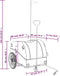 vidaXL - Fietstrailer - 45 - kg - ijzer - zwart - en - oranje