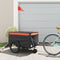 vidaXL - Fietstrailer - 45 - kg - ijzer - zwart - en - oranje