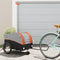 vidaXL - Fietstrailer - 45 - kg - ijzer - zwart - en - oranje