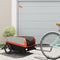 vidaXL - Fietstrailer - 45 - kg - ijzer - zwart - en - oranje