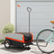 vidaXL - Fietstrailer - 45 - kg - ijzer - zwart - en - oranje