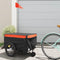 vidaXL - Fietstrailer - 45 - kg - ijzer - zwart - en - oranje