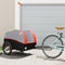 vidaXL - Fietstrailer - 45 - kg - ijzer - zwart - en - oranje