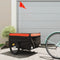 vidaXL - Fietstrailer - 45 - kg - ijzer - zwart - en - oranje