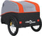 vidaXL - Fietstrailer - 45 - kg - ijzer - zwart - en - oranje