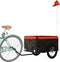 vidaXL - Fietstrailer - 45 - kg - ijzer - zwart - en - oranje