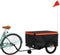 vidaXL - Fietstrailer - 45 - kg - ijzer - zwart - en - oranje
