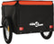 vidaXL - Fietstrailer - 45 - kg - ijzer - zwart - en - oranje
