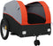 vidaXL - Fietstrailer - 45 - kg - ijzer - zwart - en - oranje