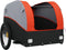 vidaXL - Fietstrailer - 45 - kg - ijzer - zwart - en - oranje