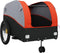 vidaXL - Fietstrailer - 45 - kg - ijzer - zwart - en - oranje