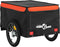 vidaXL - Fietstrailer - 45 - kg - ijzer - zwart - en - oranje
