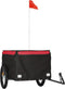 vidaXL - Fietstrailer - 45 - kg - ijzer - zwart - en - rood