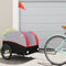 vidaXL - Fietstrailer - 45 - kg - ijzer - zwart - en - rood