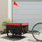 vidaXL - Fietstrailer - 45 - kg - ijzer - zwart - en - rood