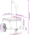 vidaXL - Fietstrailer - 45 - kg - ijzer - zwart - en - rood