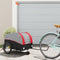 vidaXL - Fietstrailer - 45 - kg - ijzer - zwart - en - rood