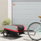 vidaXL - Fietstrailer - 45 - kg - ijzer - zwart - en - rood