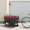 vidaXL - Fietstrailer - 45 - kg - ijzer - zwart - en - rood