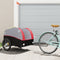 vidaXL - Fietstrailer - 45 - kg - ijzer - zwart - en - rood
