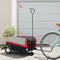 vidaXL - Fietstrailer - 45 - kg - ijzer - zwart - en - rood