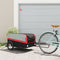 vidaXL - Fietstrailer - 45 - kg - ijzer - zwart - en - rood