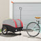 vidaXL - Fietstrailer - 45 - kg - ijzer - zwart - en - rood