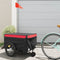 vidaXL - Fietstrailer - 45 - kg - ijzer - zwart - en - rood
